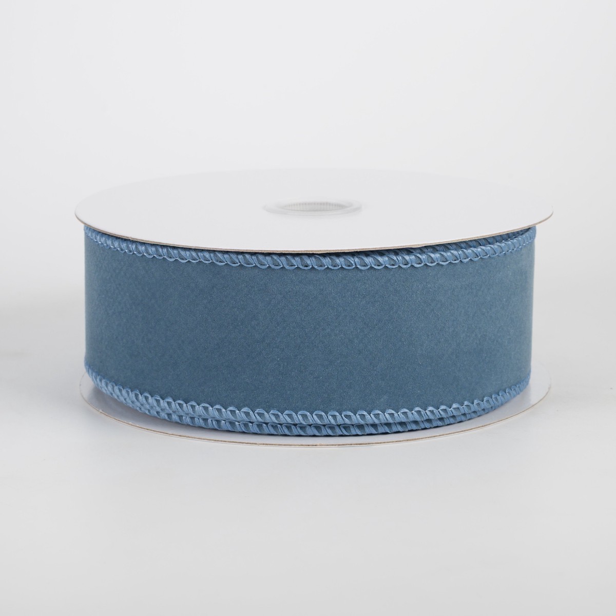 1.5" Flat Velvet Ribbon: Dusty Blue (10 Yards)