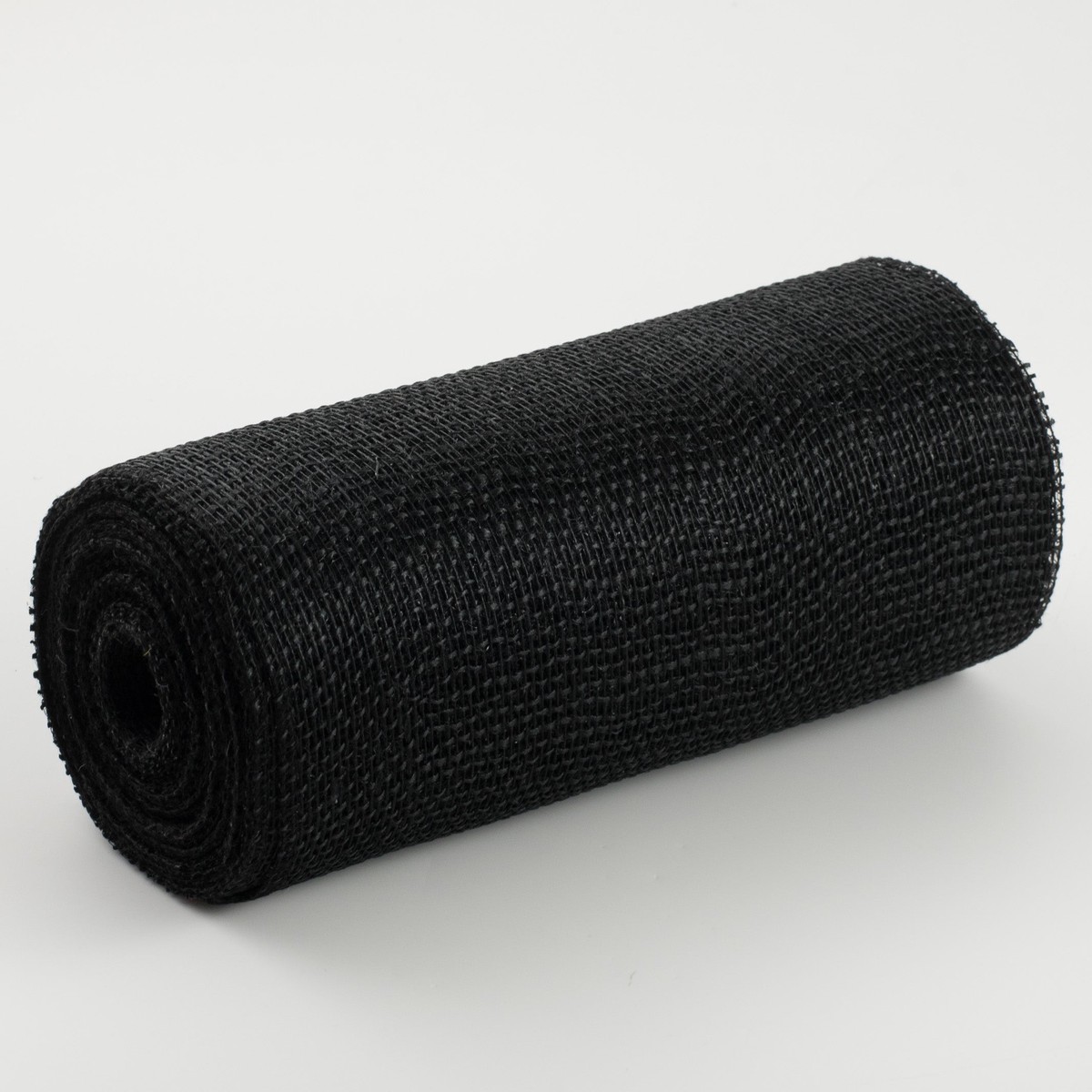 10" Jute Net Burlap Ribbon: Black (10 Yards)