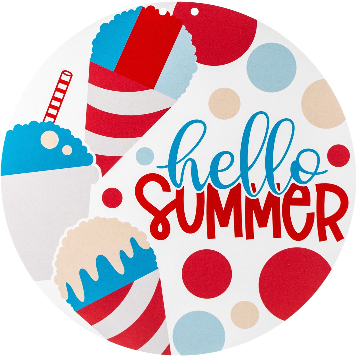 17" Waterproof Door Hanger: Hello Summer Snowcones