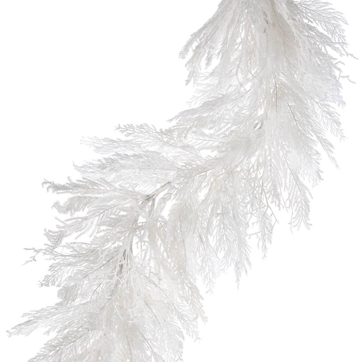 78" Snow Cedar Garland: Cream White