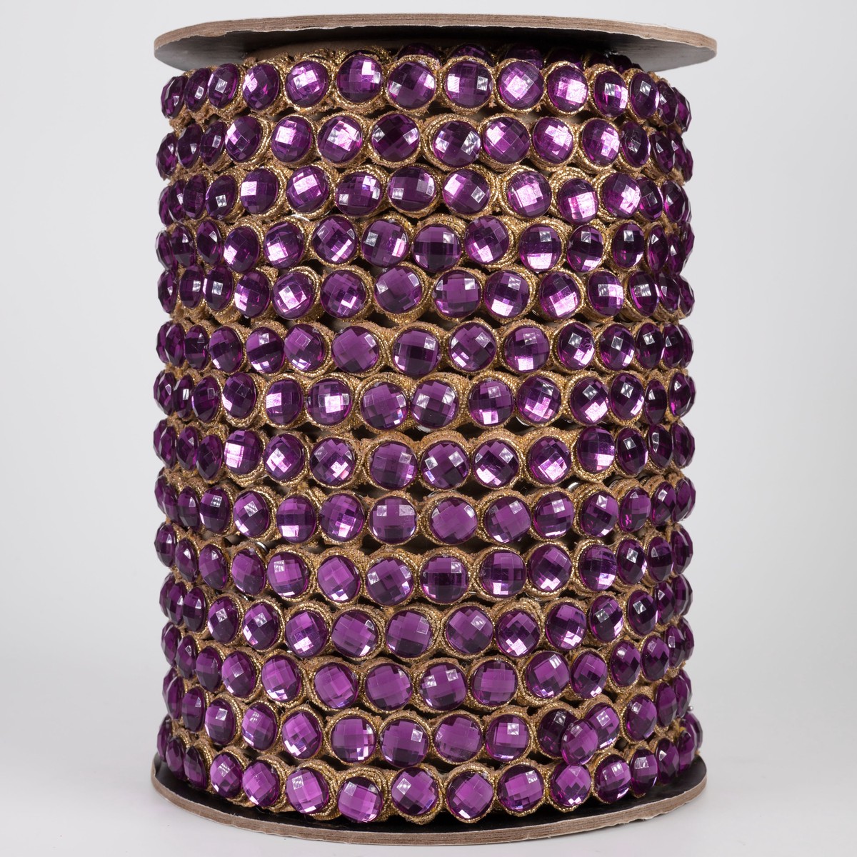 0.5" Double-Sided Crown Jewel Trim Garland: Purple (10 Yards)