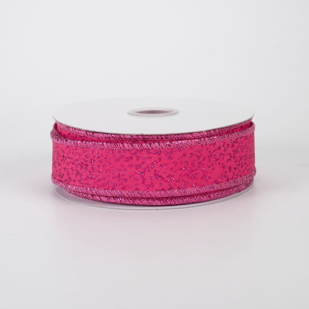 7/8" Speckled Glitter Canvas Ribbon: Hot Pink & Fuchsia (10 Yards)