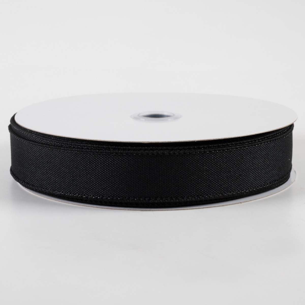 7/8" Value Faux Burlap Ribbon: Black (25 Yards)