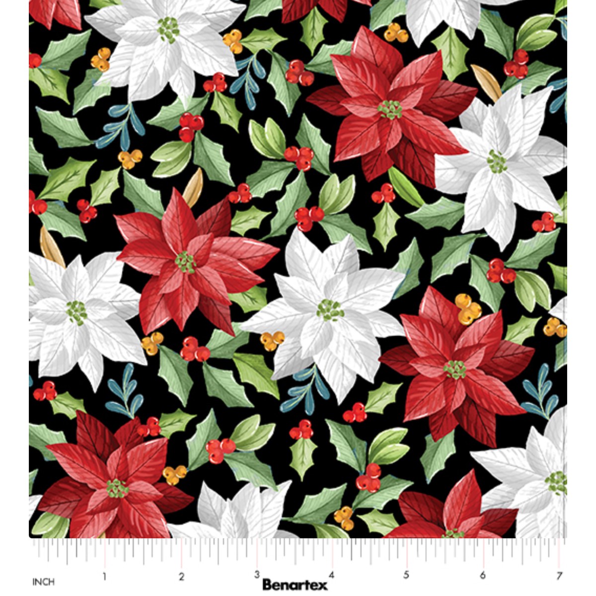 Heartland Holiday | Holiday Poinsettia 15177-12 Black