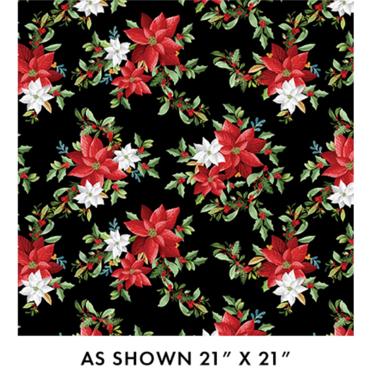 Heartland Holiday | Poinsettia Bouquet 15175-12 Black