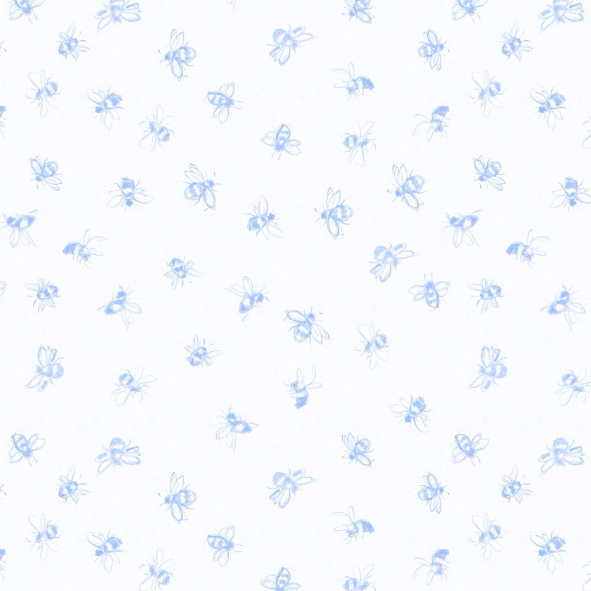 Amalfi Coast ~ Bees ~ W105-007-555 White/Blue