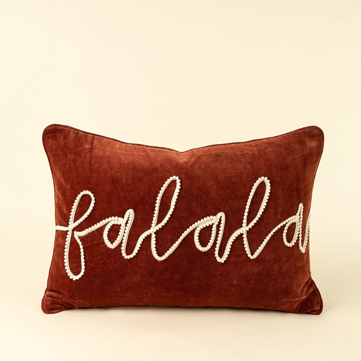 Fa La La Velvet Pillow 16x24