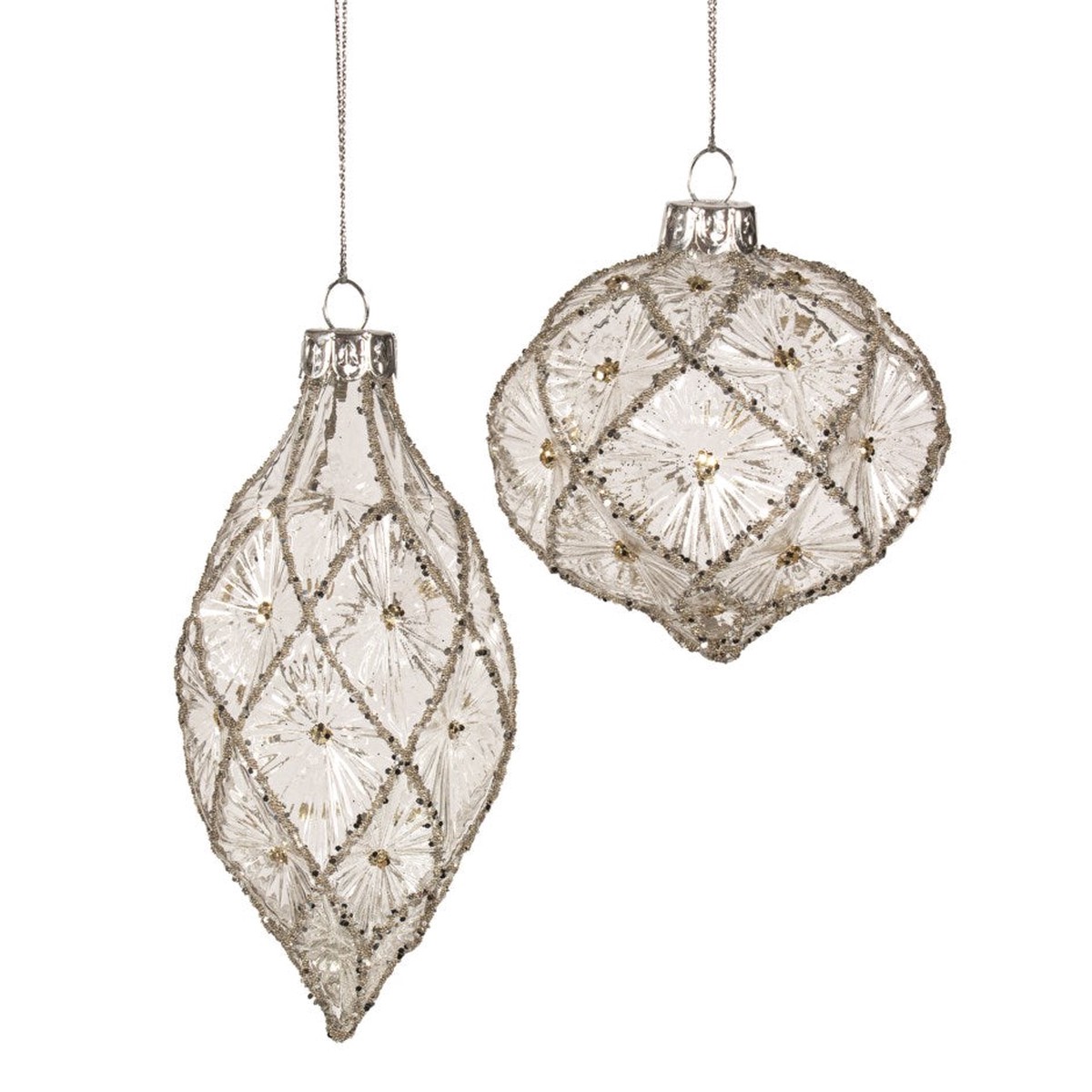 Clear Molded Glass Ornament