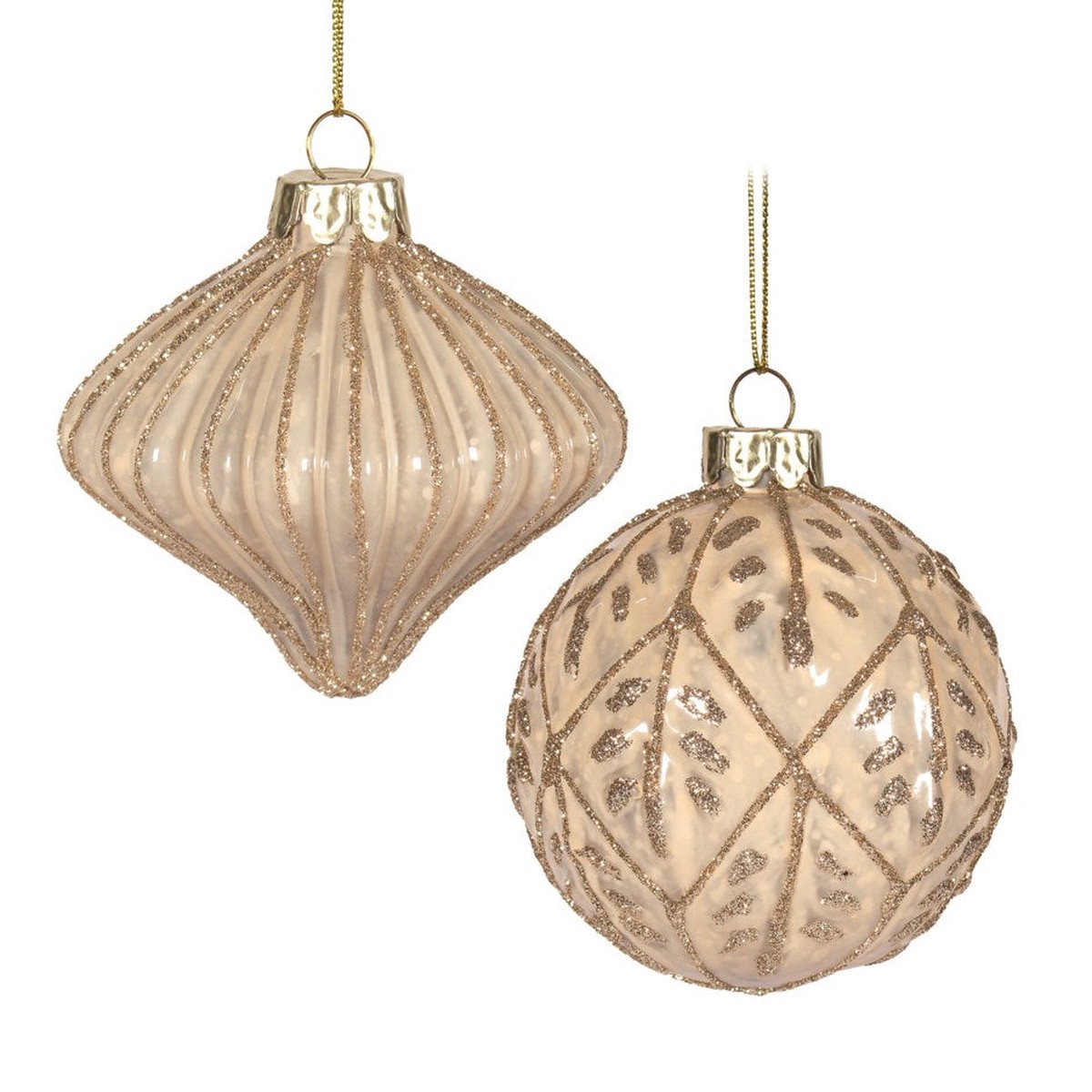 Ivory Embossed Ball Ornament
