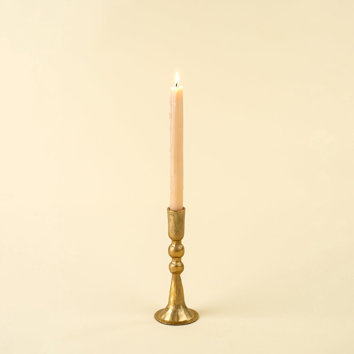 Small Caldera Forged Candlestick - Gold