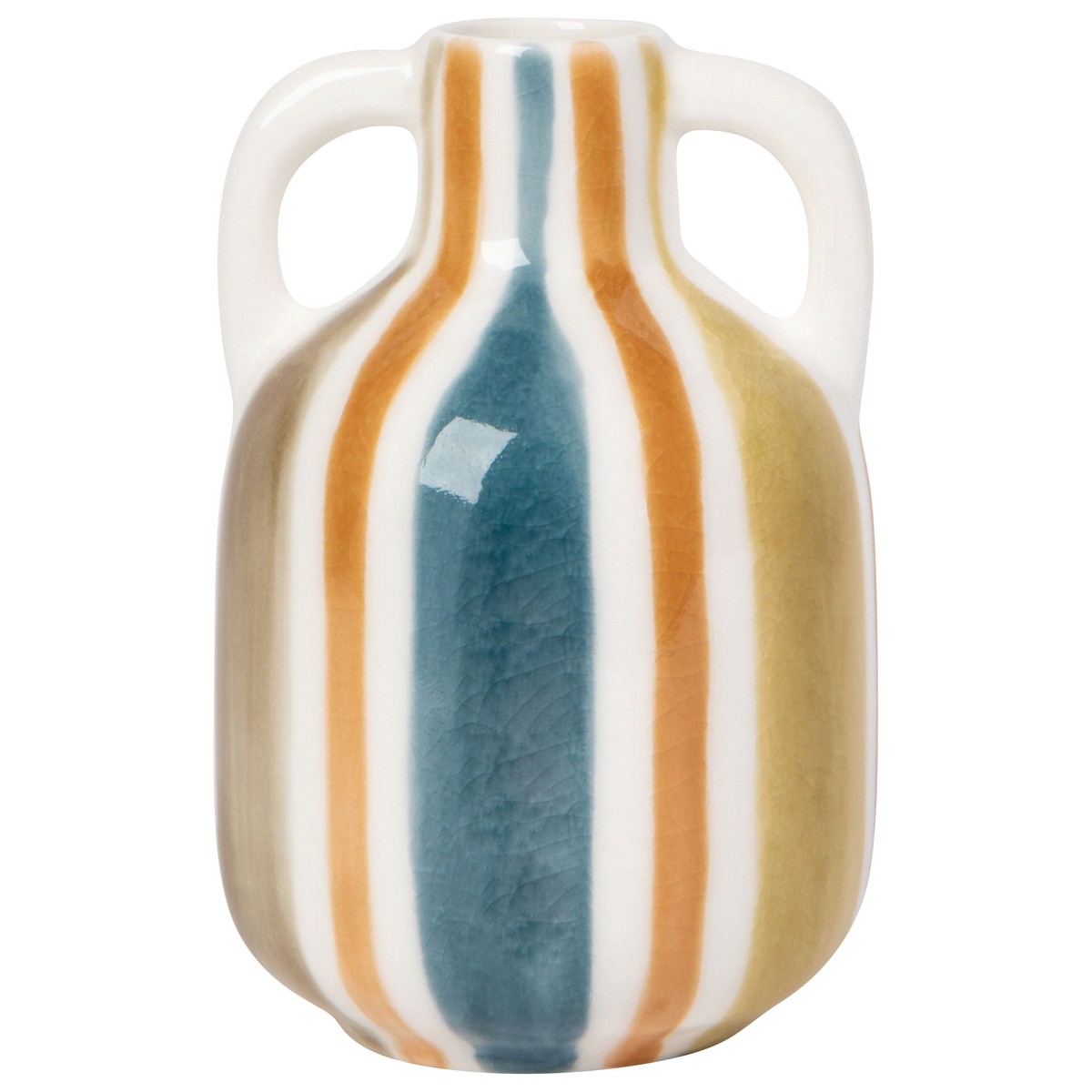 Ceramic Bud Vase - Rustic Stripe
