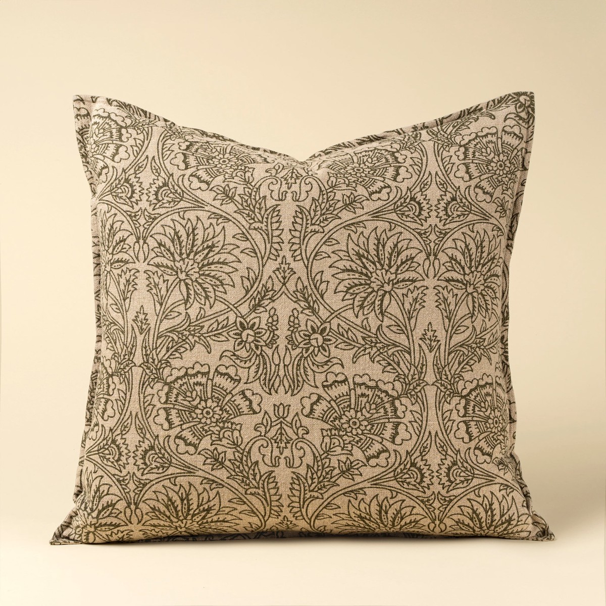 Floria Linen Pillow - Green