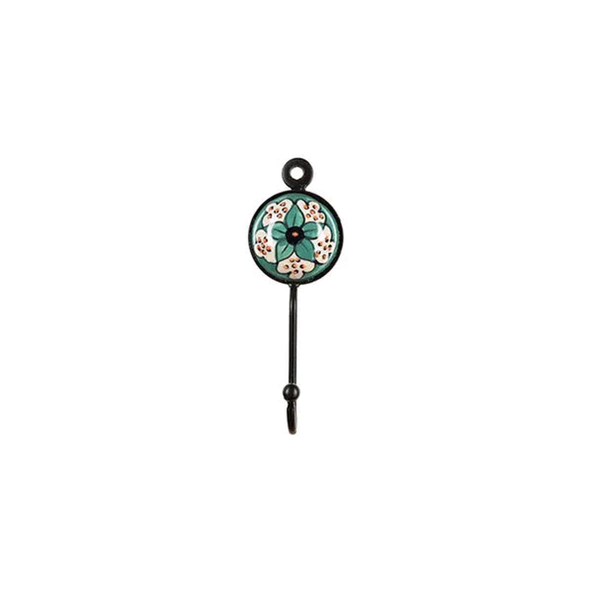 Turquoise Flower Wall Hook
