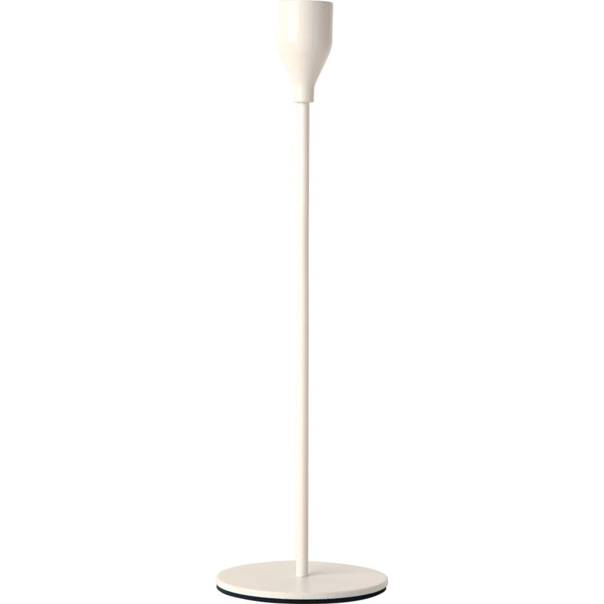 Tall White Metal Candle Holder 28cm