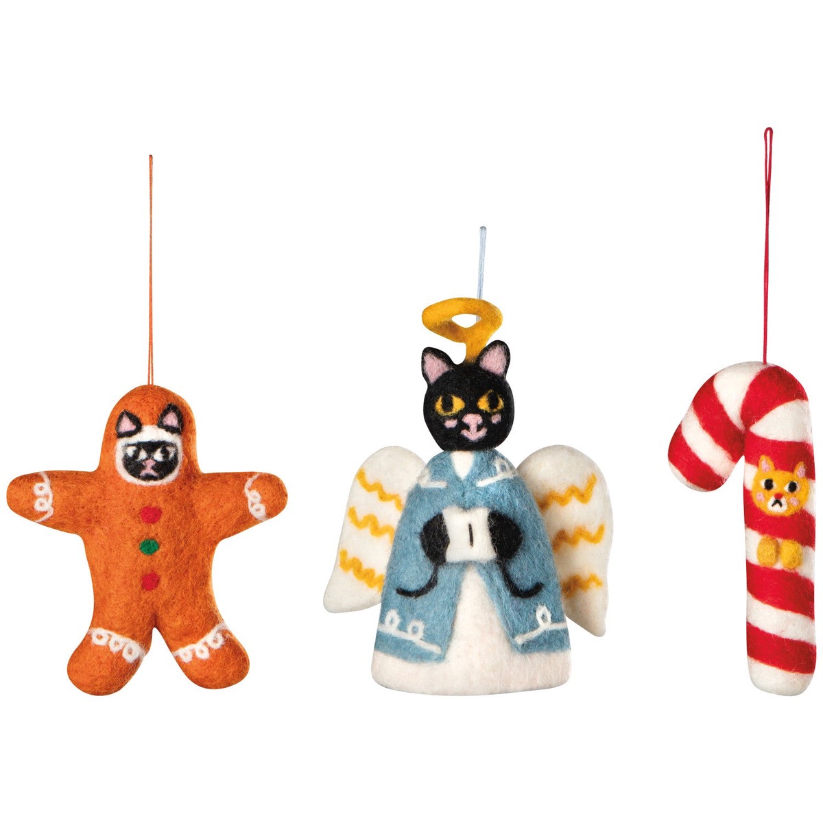 Bauble Cats Felt Ornament