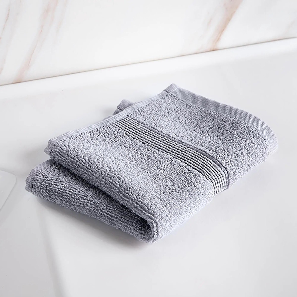 Allure Washcloth - Marble Grey